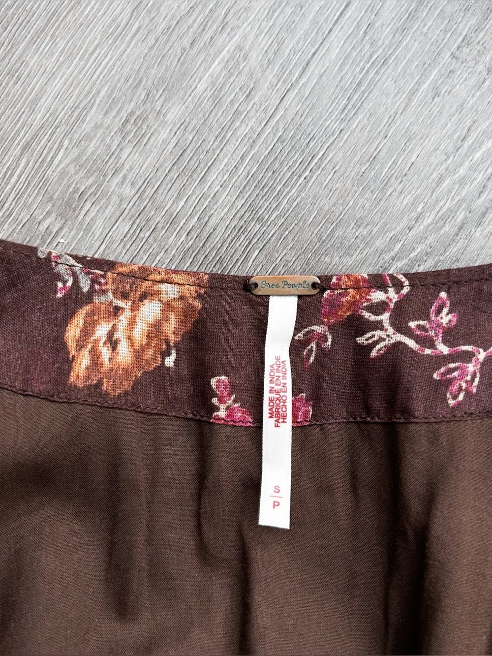 Free People Lysette brown boho floral maxi dress - Picture 4 of 15